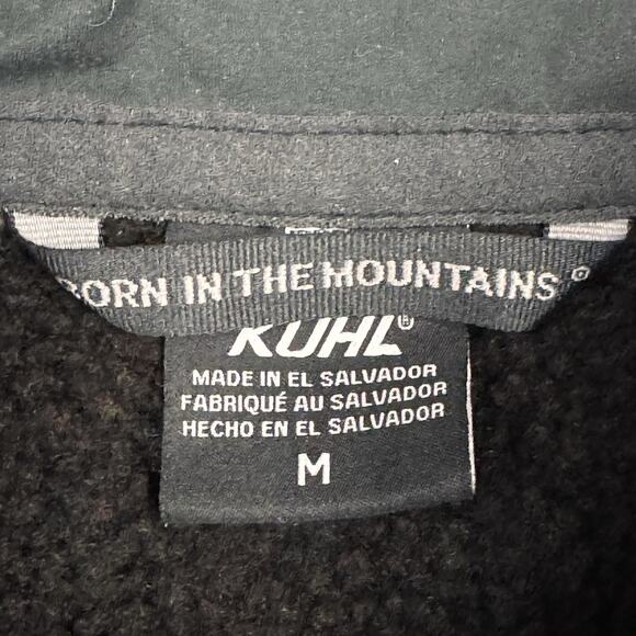 Kuhl Interceptr 1/4 Zip Sweater Mens M Black Pullover Jacket Fleece Hiking EUC - Picture 4 of 11